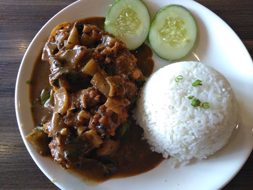 Black pepper chicken rice, Butter Curry Chic with Rice, Baked Chocolate